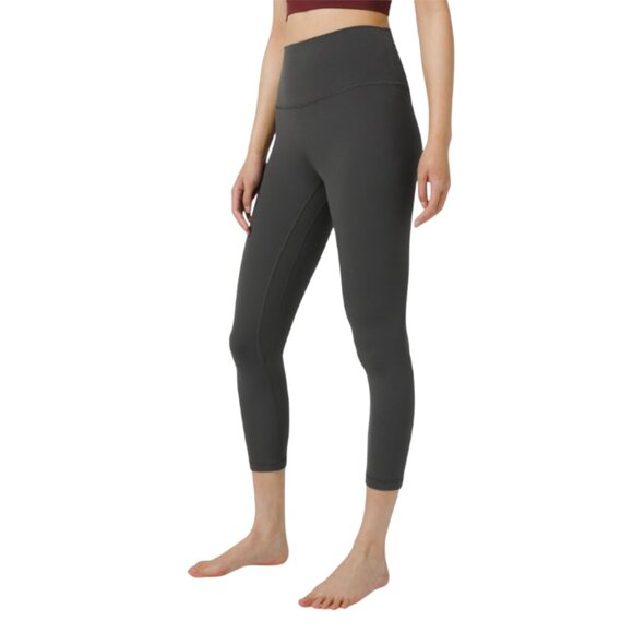 NWT Lululemon Align High Rise Crop Leggings Womens 16 Gray 21" Inseam Cropped - Picture 2 of 11